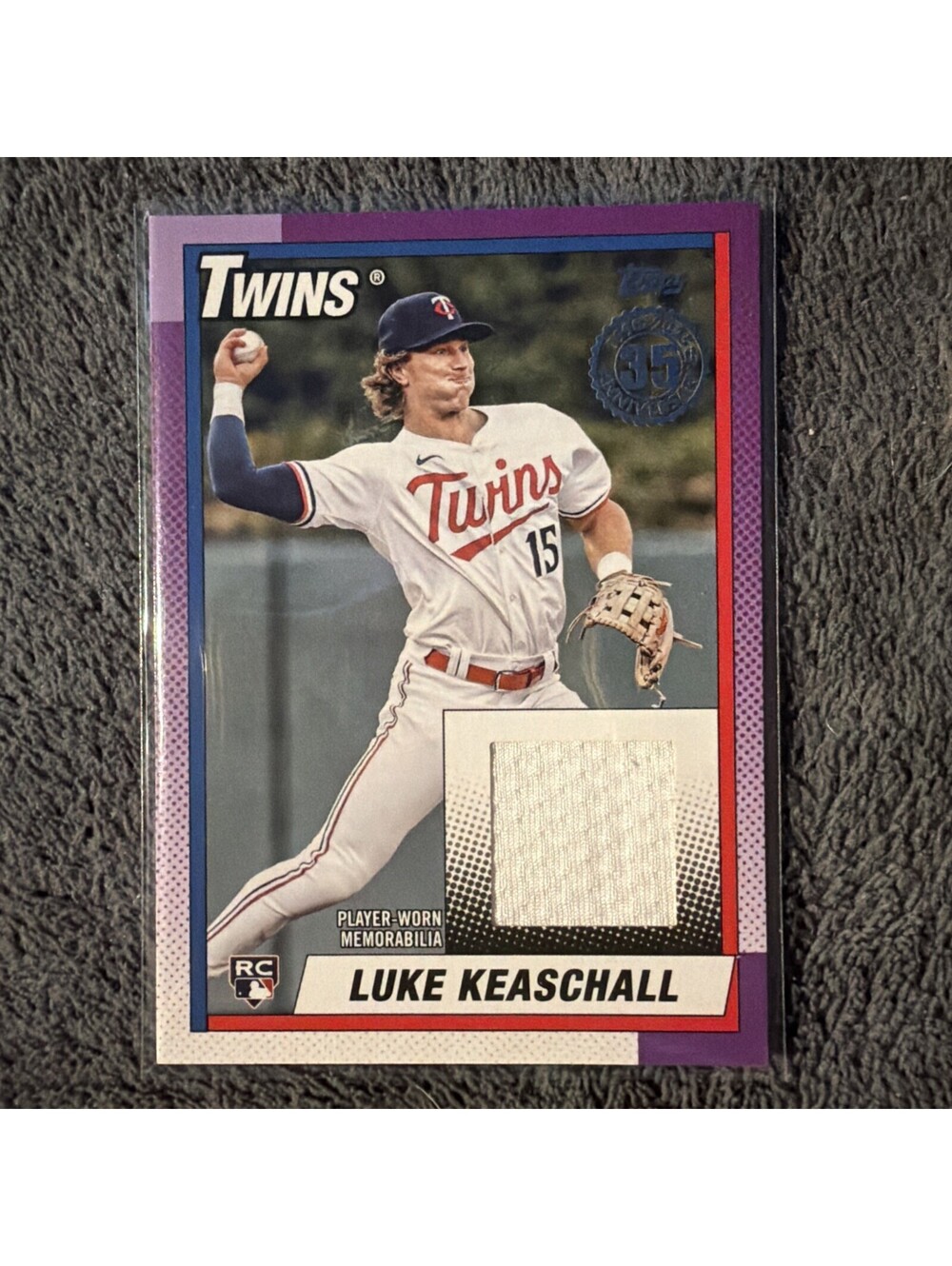 2025 Topps Update Series - 1990 Topps Baseball Relics Luke Keaschall #90RU-LK